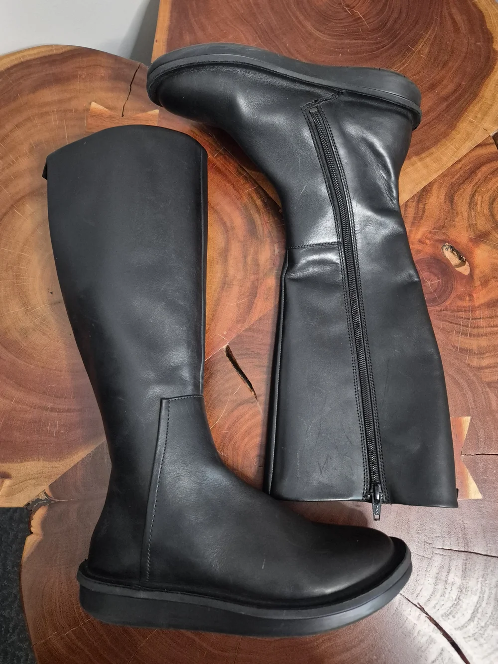 Camper Formiga Leather Riding Boots Black - 35/5 US